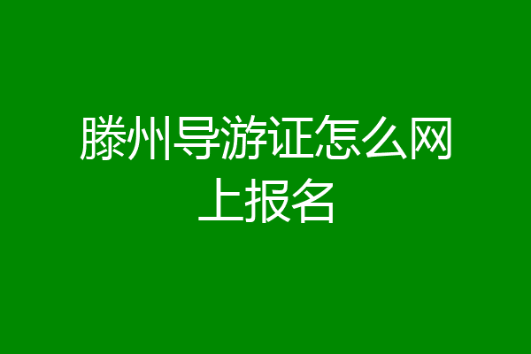 滕州导游证怎么网上报名
