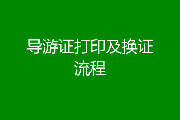 导游证打印及换证流程