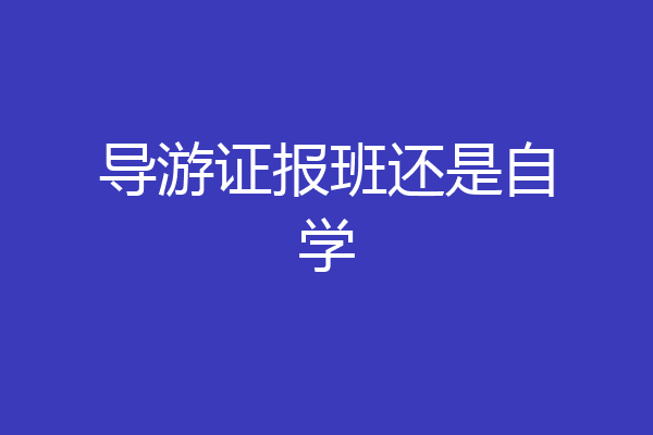 导游证报班还是自学
