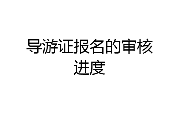 导游证报名的审核进度