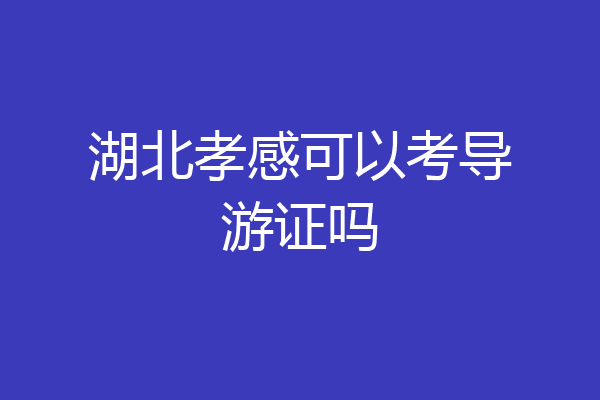 湖北孝感可以考导游证吗