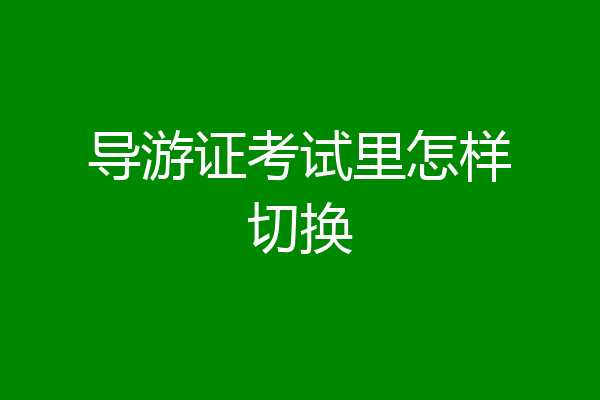 导游证考试里怎样切换