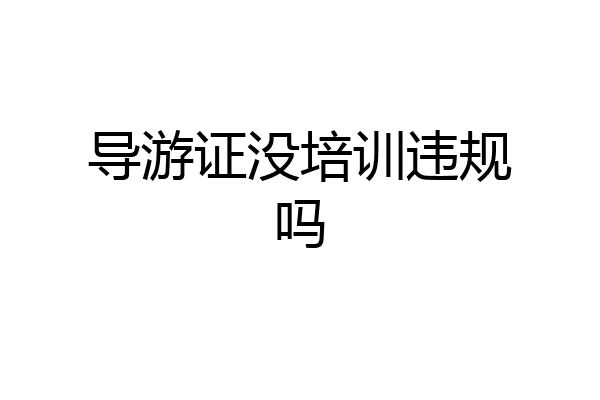 导游证没培训违规吗
