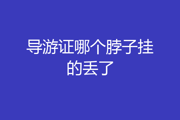 导游证哪个脖子挂的丢了