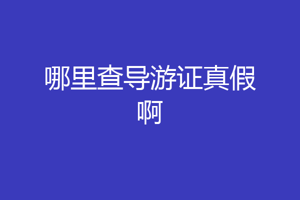 哪里查导游证真假啊