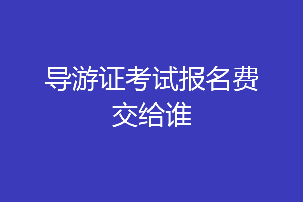 导游证考试报名费交给谁