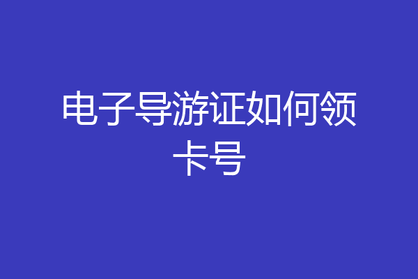 电子导游证如何领卡号