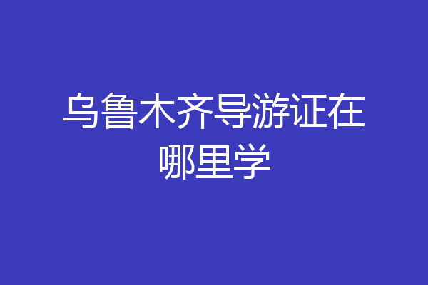 乌鲁木齐导游证在哪里学