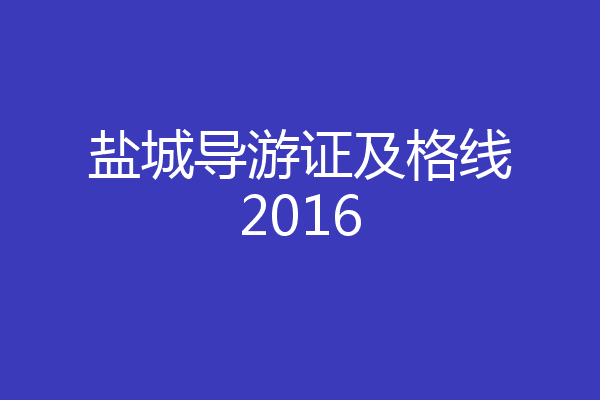 盐城导游证及格线2016
