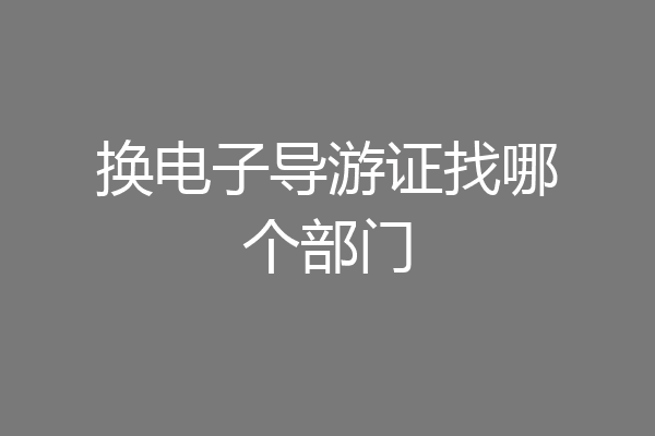 换电子导游证找哪个部门