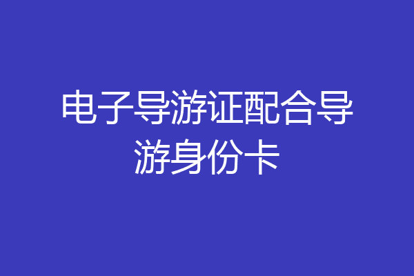 电子导游证配合导游身份卡