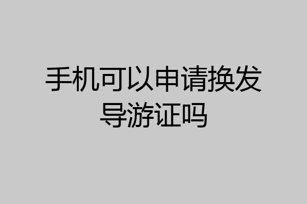 手机可以申请换发导游证吗