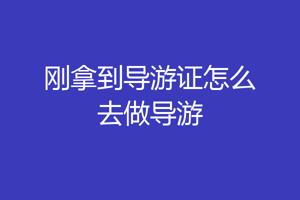刚拿到导游证怎么去做导游