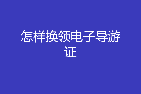 怎样换领电子导游证