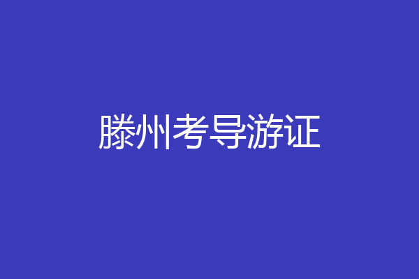 滕州考导游证