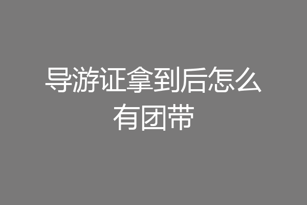 导游证拿到后怎么有团带