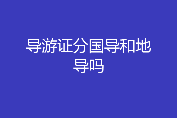 导游证分国导和地导吗