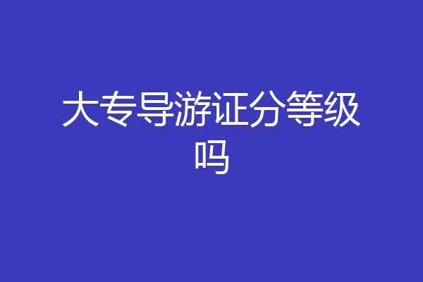 大专导游证分等级吗