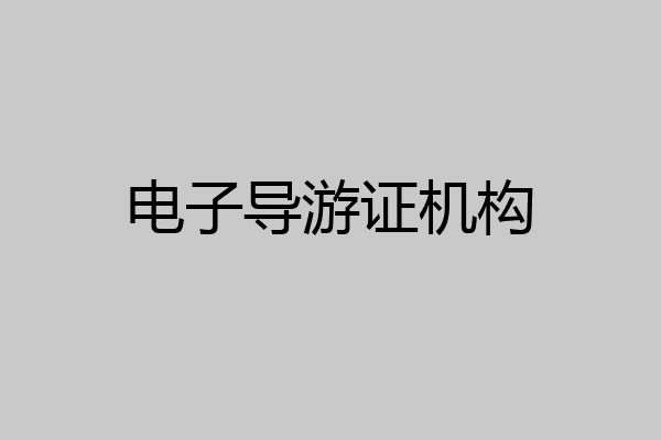 电子导游证机构