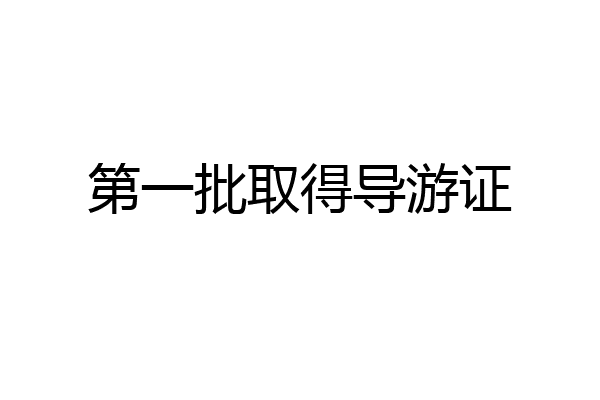 第一批取得导游证