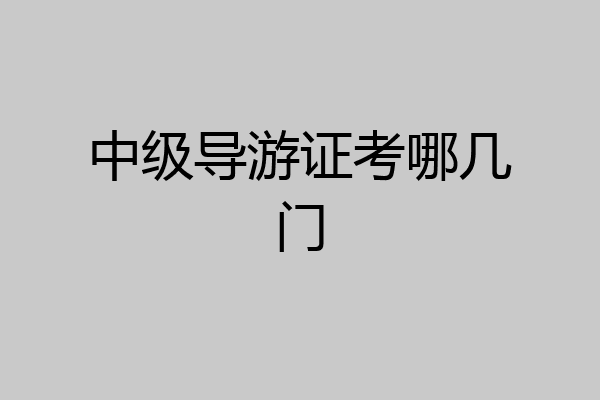 中级导游证考哪几门