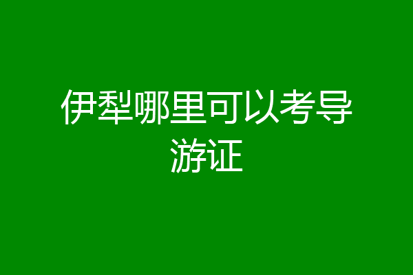 伊犁哪里可以考导游证