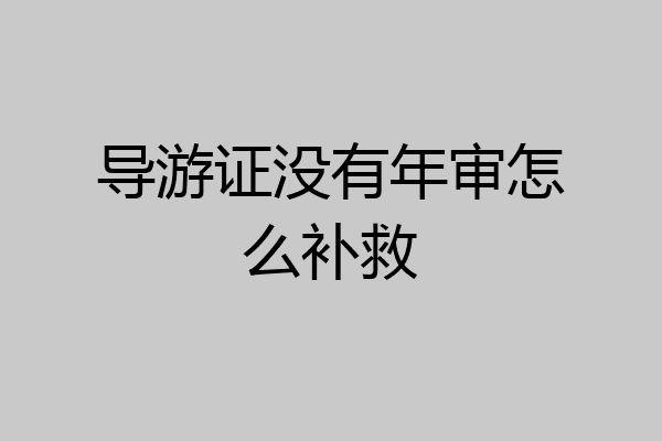 导游证没有年审怎么补救