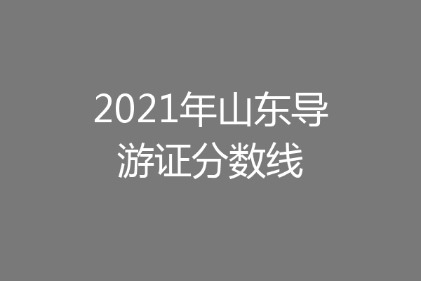 2021年山东导游证分数线