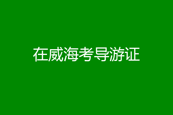 在威海考导游证
