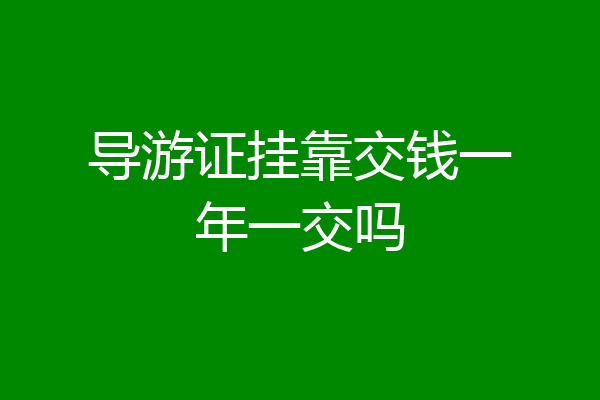 导游证挂靠交钱一年一交吗