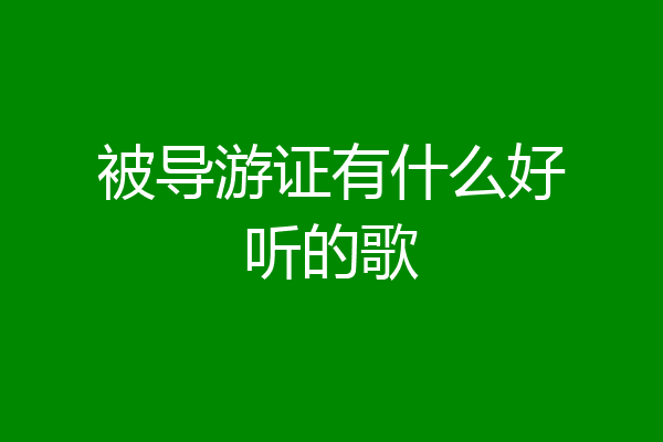 被导游证有什么好听的歌