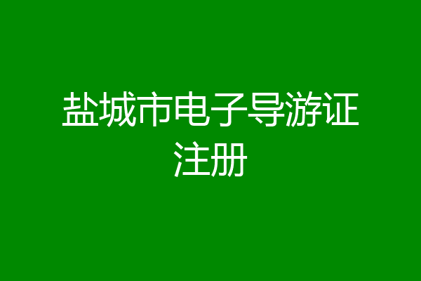 盐城市电子导游证注册