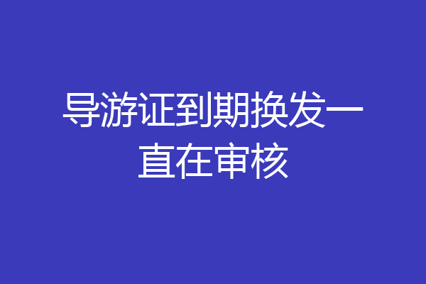 导游证到期换发一直在审核