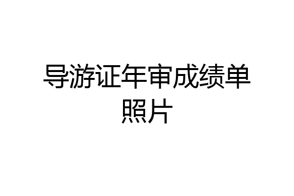 导游证年审成绩单照片