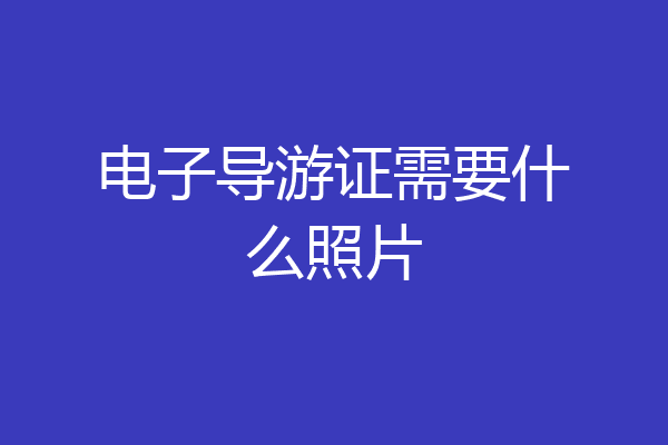 电子导游证需要什么照片