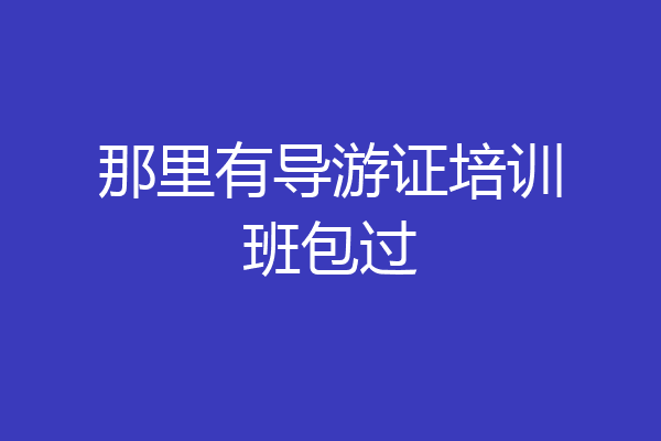 那里有导游证培训班包过