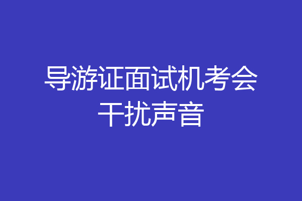 导游证面试机考会干扰声音