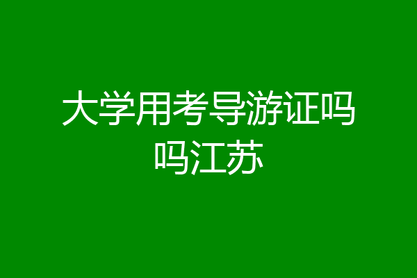 大学用考导游证吗吗江苏