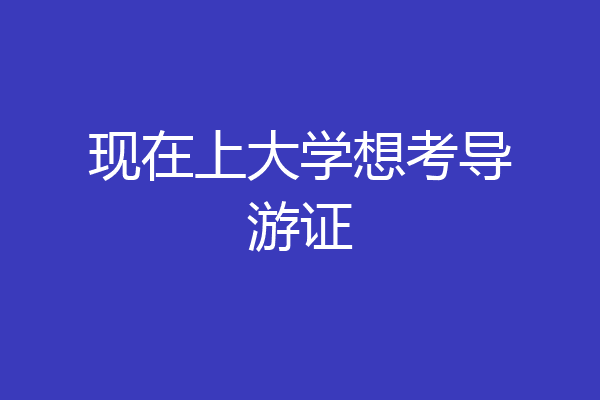 现在上大学想考导游证