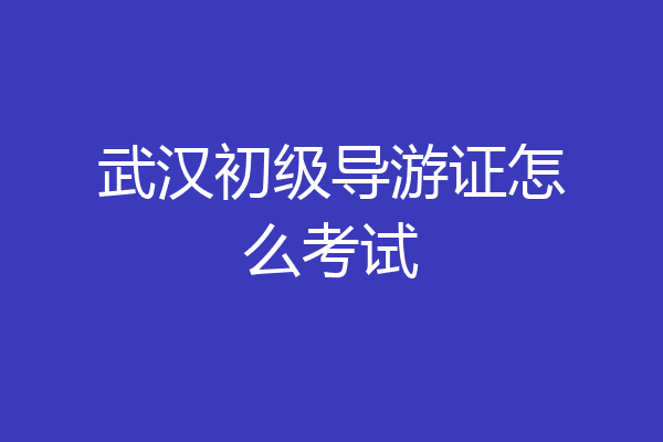 武汉初级导游证怎么考试