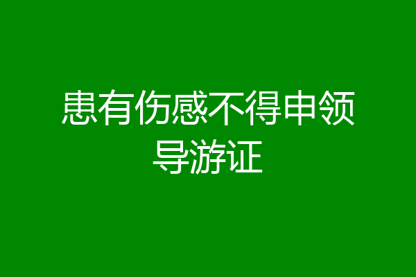 患有伤感不得申领导游证
