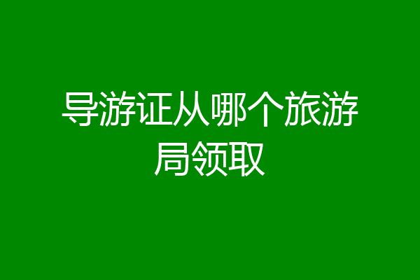 导游证从哪个旅游局领取