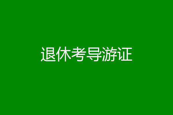 退休考导游证