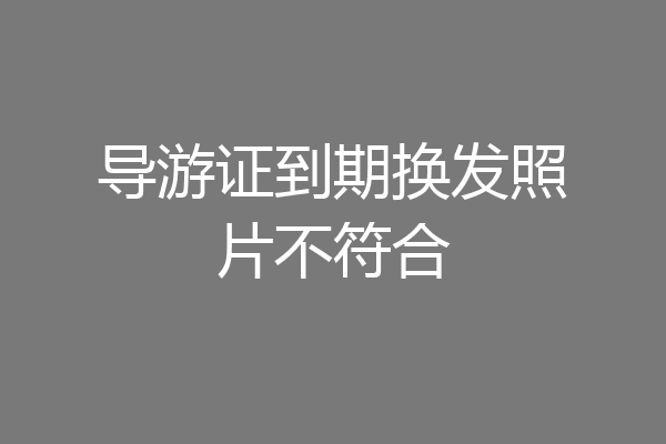 导游证到期换发照片不符合