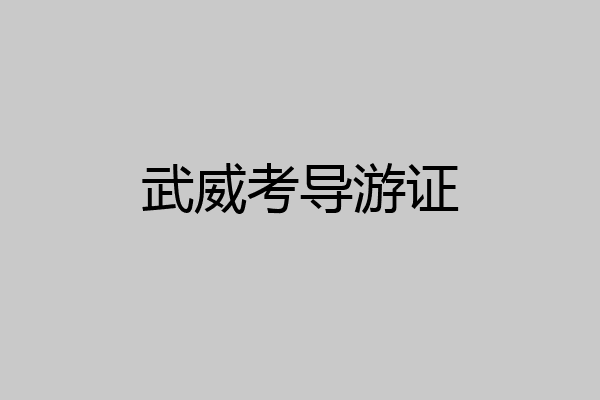 武威考导游证