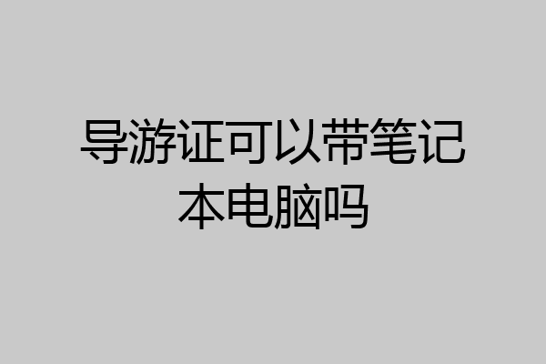 导游证可以带笔记本电脑吗