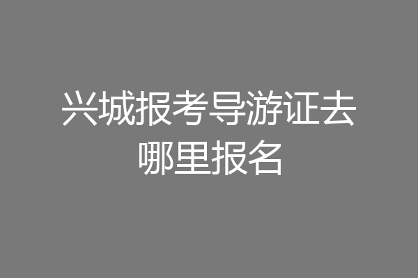 兴城报考导游证去哪里报名