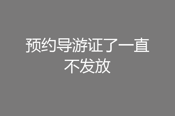 预约导游证了一直不发放
