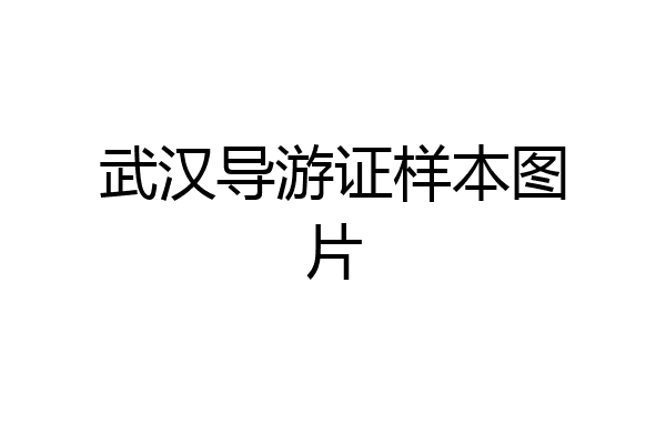 武汉导游证样本图片