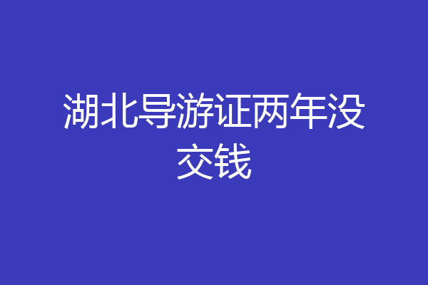 湖北导游证两年没交钱